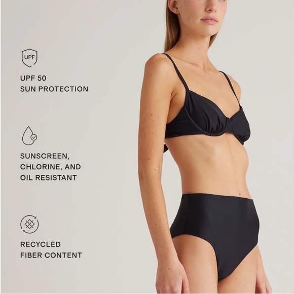 QUINCE ITALIAN HIGH WAISTED BIKINI BOTTOM SIZE XS - Picture 5 of 10